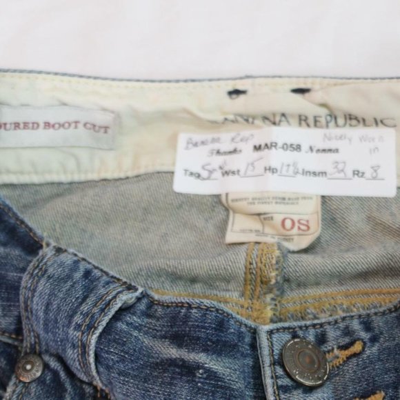 Banana Republic Women's Size 0S Small Jeans Contoured Boot Cut 32" Inseam - Picture 9 of 12